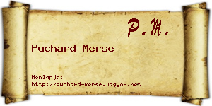 Puchard Merse névjegykártya